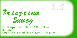 krisztina suveg business card